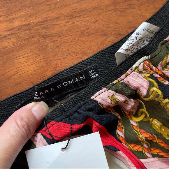 Zara printed ruffled hem skirt NWT M - Picture 5 of 15